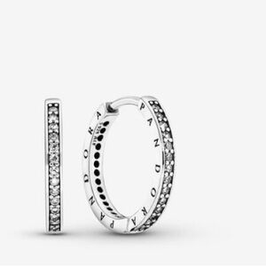 Pandora signature Sterling silver hoops.